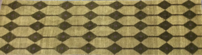 Contemporary 3 x 10 Brown Discount Rug #2582