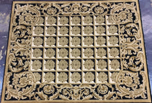 Load image into Gallery viewer, Contemporary 6 x 9 Black, Gold Rug #6938