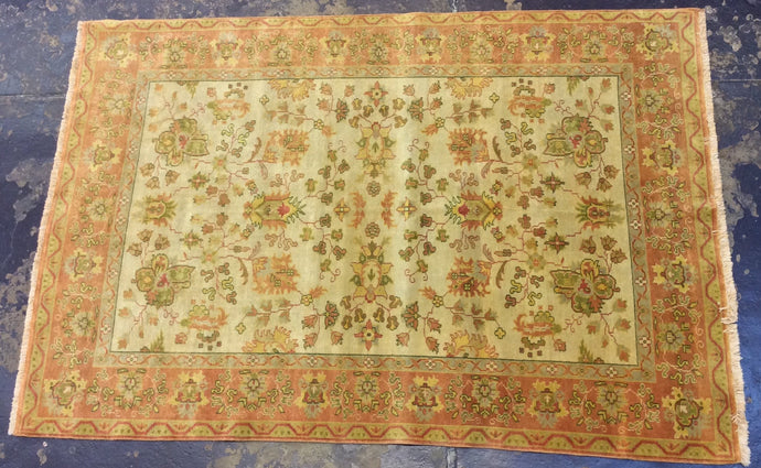 Traditional 6 x 9 Brown, Ivory Rug #6144