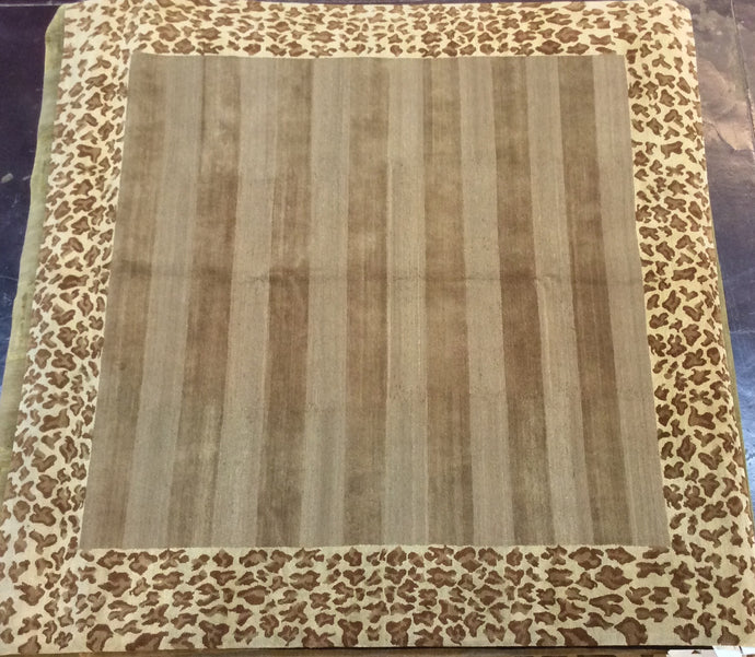 Contemporary 8 x 8 Brown Discount Rug #9405