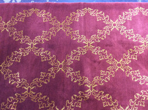 Contemporary 9 x 12 Purple Rug #41461