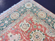 Load image into Gallery viewer, Traditional 9 x 12 Red, Green Rug #1463