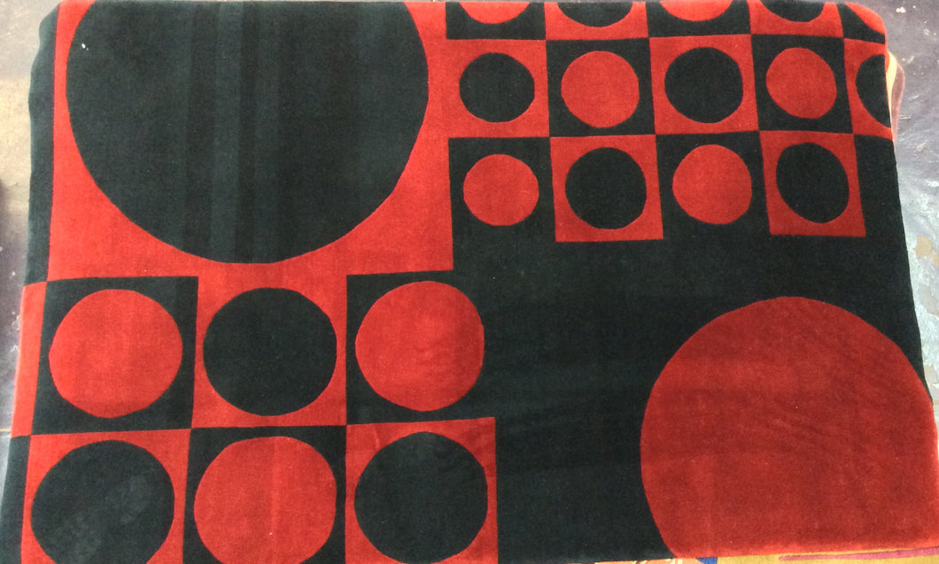 Contemporary 5 x 8 Red, Black Discount Rug #20188