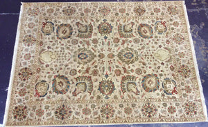 Traditional 9 x 12 Ivory Rug #24547