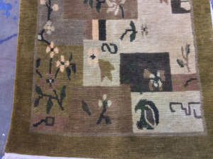 Contemporary 3 x 10 Brown Discount Rug #22566