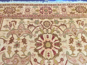 Traditional 9 x 12 Gold Rug #10826