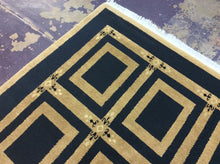Load image into Gallery viewer, Contemporary 8 x 10 Gold Black Discount Rug #8791