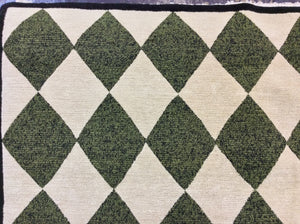 Contemporary 6 x 9 Ivory Green Discount Rug #3756