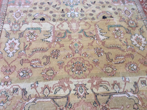 9 x 12 India Traditional Beige Red #7720