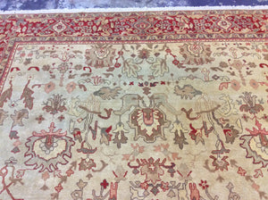 Traditional 9 x 12 Green, Brown Rug #1310