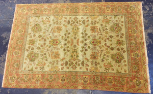 Traditional 6 x 9 Brown, Ivory Rug #6144