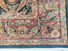 Load image into Gallery viewer, Traditional 8 x 10 Blue, Red Rug #6079