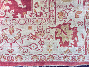 Traditional 8 x 10 Red, Gold Rug #4834