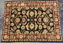 Load image into Gallery viewer, Traditional 6 x 9 Black Rug #20090