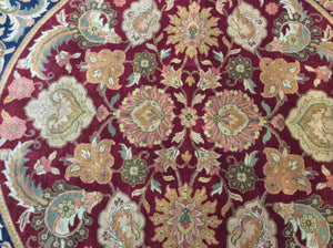 Traditional 8 x 8 Red, Blue Rug #11353