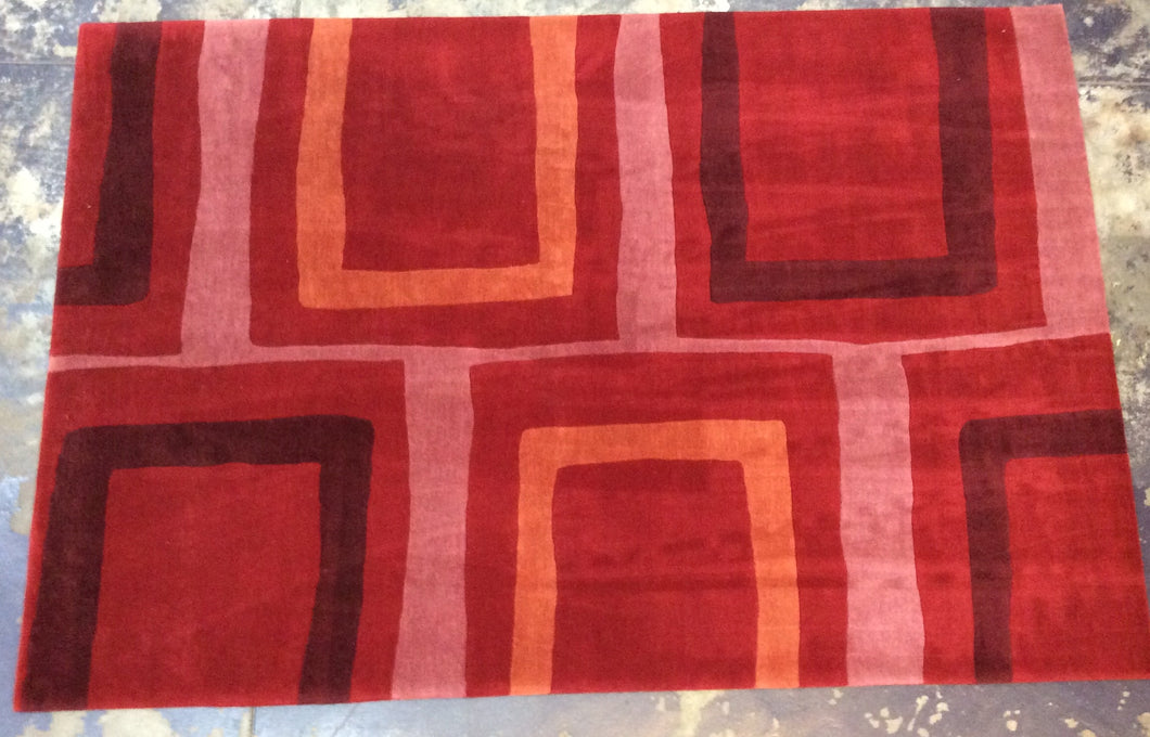 Contemporary 6'7 x 9'10 Red Discount Rug #25122