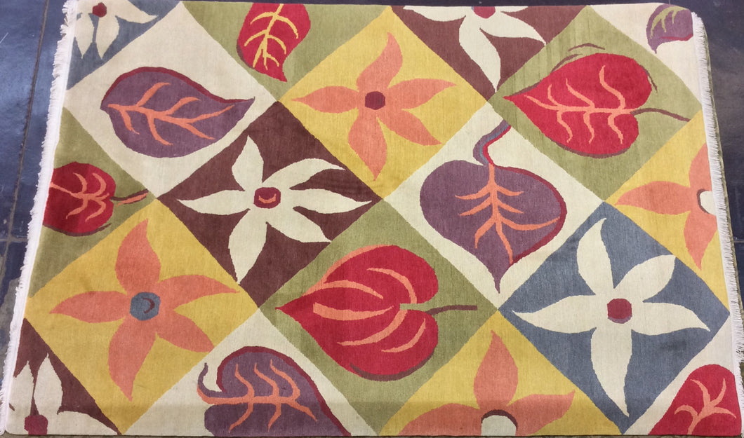 Contemporary 6 x 9 Multi-Color Discount Rug #7334